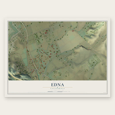 Edna, California map print, the full design