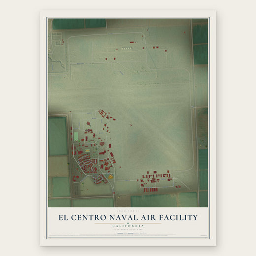 El Centro Naval Air Facility, California map print, the full design