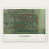 El Macero, California map print, the full design