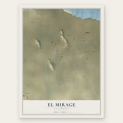 El Mirage, California map print, the full design