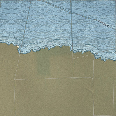 Close-up of the map of El Mirage, California print showing street and building detail
