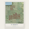 El Modena, California map print, the full design