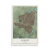 Map of El Monte, California, 12 x 18 inch unframed archival matte print