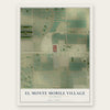 El Monte Mobile Village, California map print, the full design