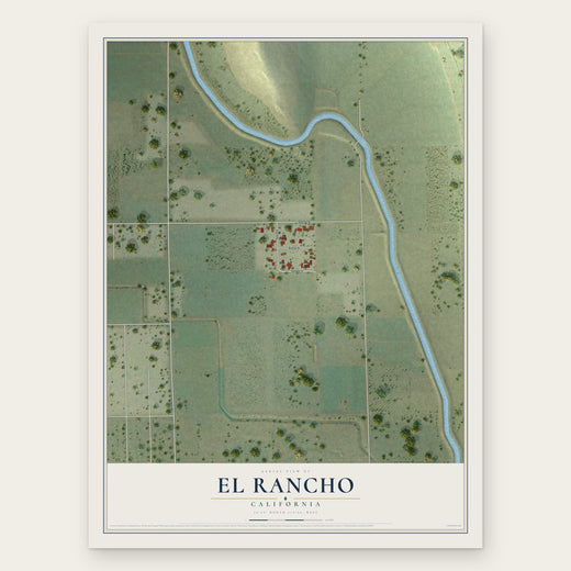 El Rancho, California map print, the full design