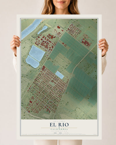Map of El Rio, California, 24 x 36 inch unframed archival matte print