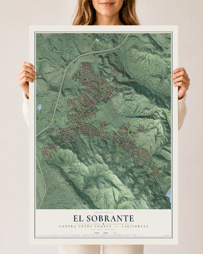 Map of El Sobrante, Contra Costa County, California, 24 x 36 inch unframed archival matte print