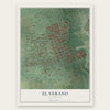 El Verano, California map print, the full design