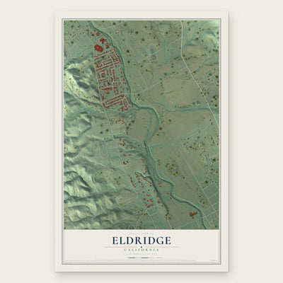 Eldridge, California map print, the full design