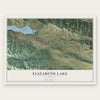 Elizabeth Lake, California map print, the full design