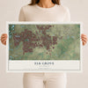 Map of Elk Grove, California, 12 x 18 inch unframed archival matte print