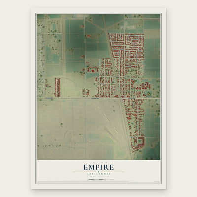 Empire, California map print, the full design