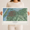 Map of Eureka, California, 12 x 18 inch unframed archival matte print