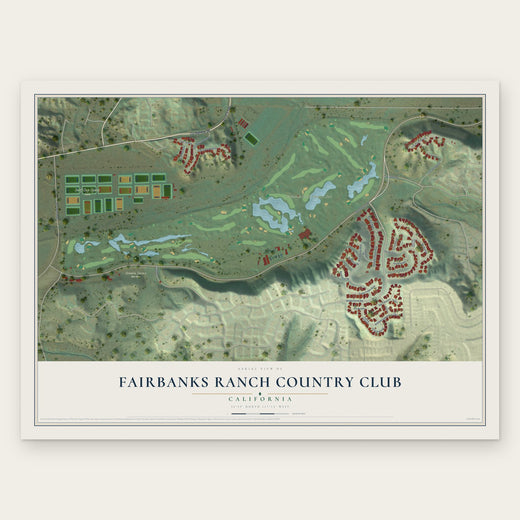 Fairbanks Ranch Country Club, California map print, the full design