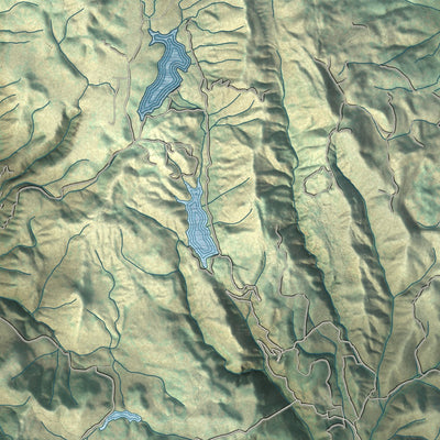 Second close-up of the map of Fairfield, California print showing more streets and buildings