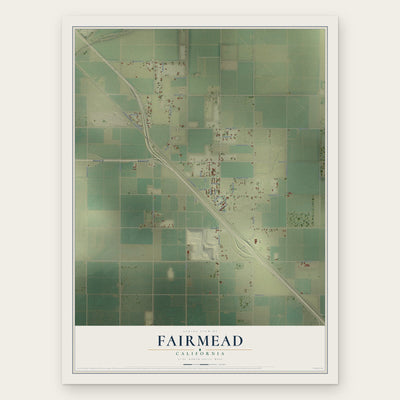 Fairmead, California map print, the full design