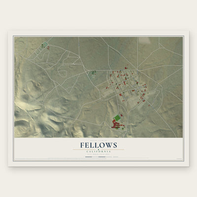 Fellows, California map print, the full design