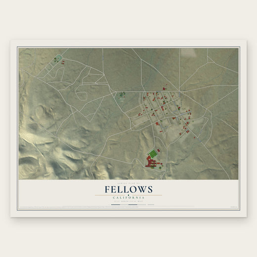 Fellows, California map print, the full design