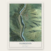 Floriston, California map print, the full design