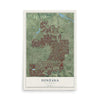 Map of Fontana, California, 12 x 18 inch unframed archival matte print