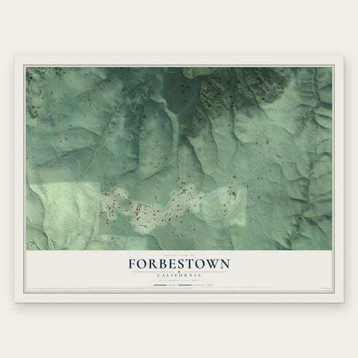 Forbestown, California map print, the full design