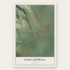 Fort Bidwell, California map print, the full design