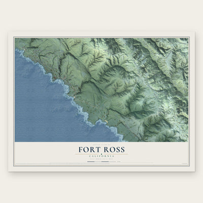 Fort Ross, California map print, the full design