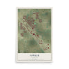 Map of Fowler, California, 12 x 18 inch unframed archival matte print