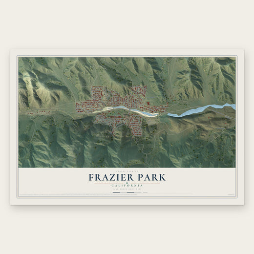Frazier Park, California map print, the full design