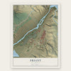 Friant, California map print, the full design
