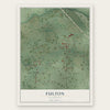 Fulton, California map print, the full design