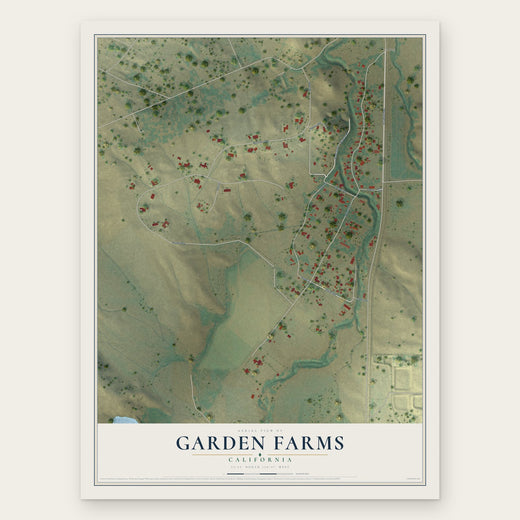 Garden Farms, California map print, the full design