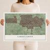 Map of Garden Grove, California, 12 x 18 inch unframed archival matte print