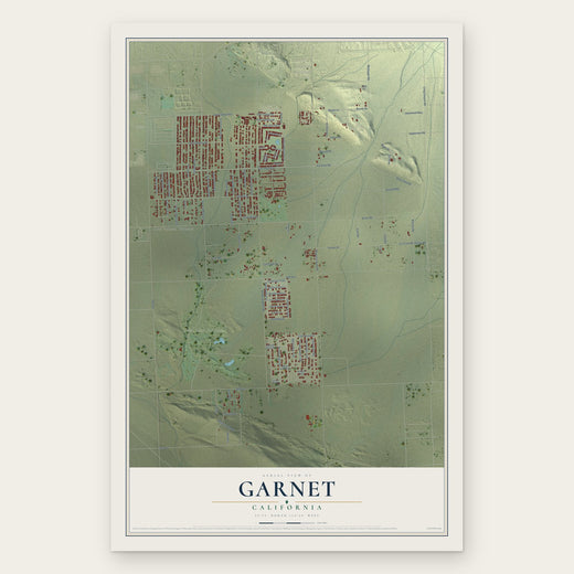 Garnet, California map print, the full design