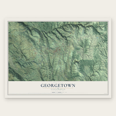 Georgetown, California map print, the full design