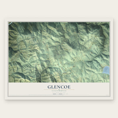 Glencoe, California map print, the full design