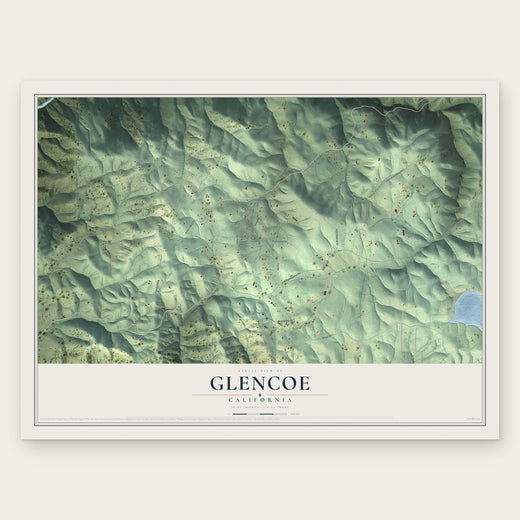 Glencoe, California map print, the full design