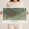 Map of Gold River, California, 12 x 18 inch unframed archival matte print