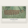 Golden Hill, California map print, the full design