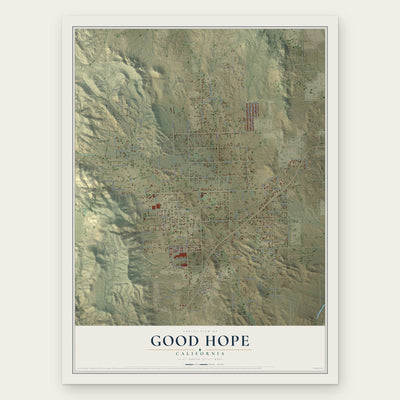 Good Hope, California map print, the full design