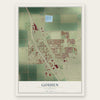 Goshen, California map print, the full design