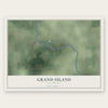 Grand Island, California map print, the full design