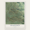 Granite Hills, California map print, the full design