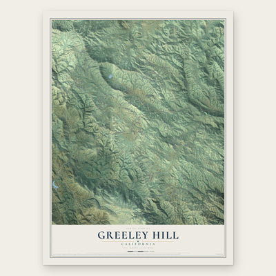 Greeley Hill, California map print, the full design
