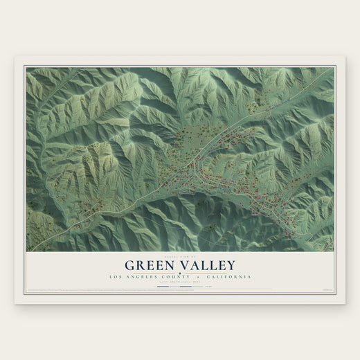 Green Valley, California map print, the full design