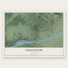 Greenview, California map print, the full design