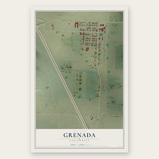 Grenada, California map print, the full design