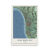 Map of Half Moon Bay, California, 12 x 18 inch unframed archival matte print