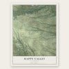 Happy Valley, California map print, the full design