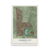 Map of Harbor City, California, 12 x 18 inch unframed archival matte print